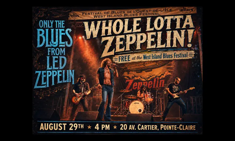 Hommage a Led Zeppelin – Gratuit! – West Island Blues Festival à 20 Avenue Cartier