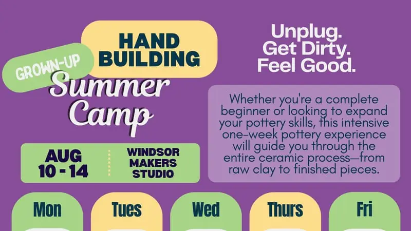 Pottery: Hand Building at Windsor Makers Studio