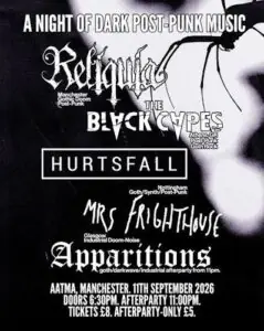 A Night of Dark Post Punk Music – Reliquia, The Black Capes, Mrs. Frighthouse, Hurtsfall
