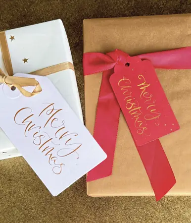 Modern Calligraphy Christmas Designs à The Market Place Theatre