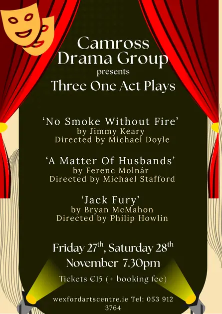 Camross Drama Group present Three One Act en Wexford Arts Centre