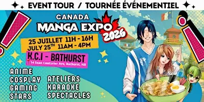MANGA EXPO - BATHURST 2026 à Centre régional K.-C.-Irving