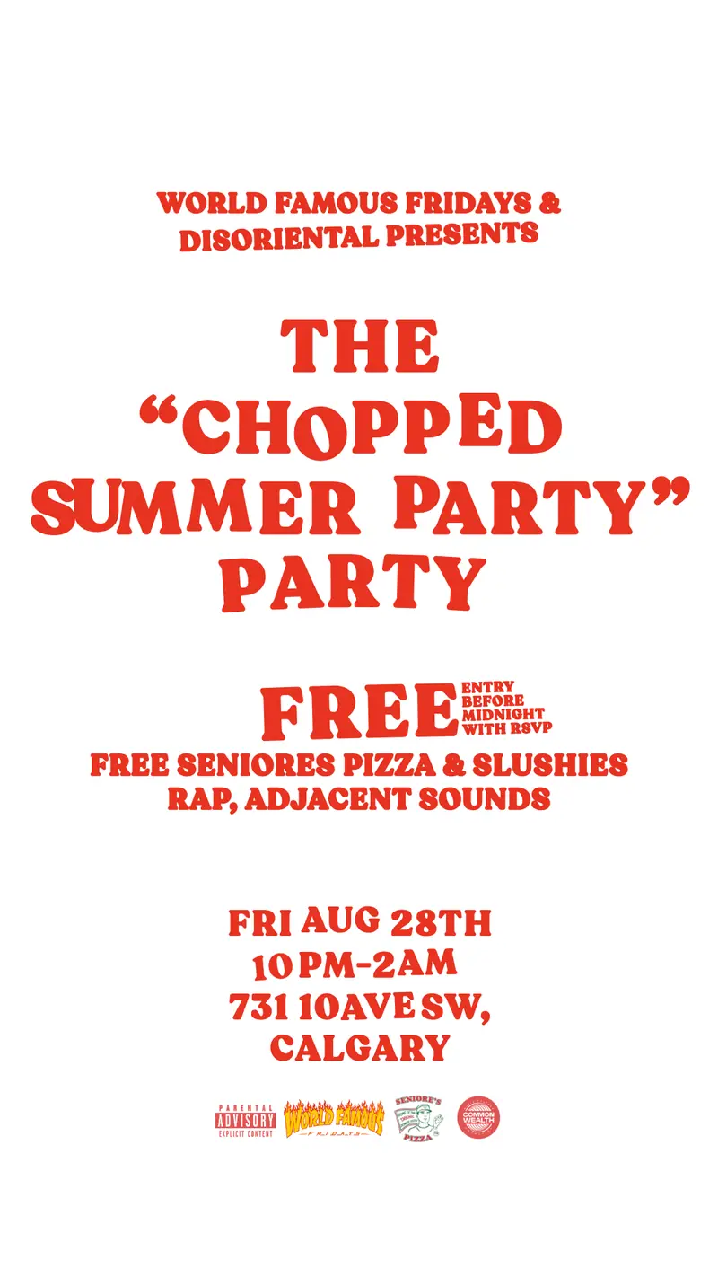 Chopped Summer Party @ World Famous Fridays (FREE RSVP) at Commonwealth Bar & Stage