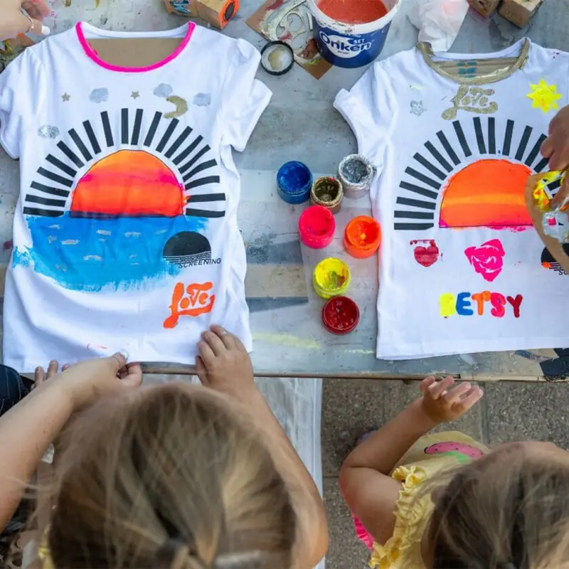 Sunset screenings: T-shirt printing