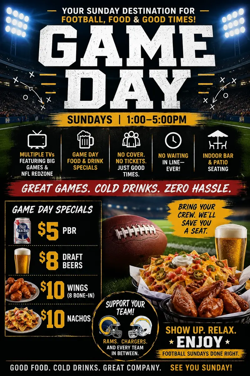 Game Day Burbank à Flappers Comedy Club