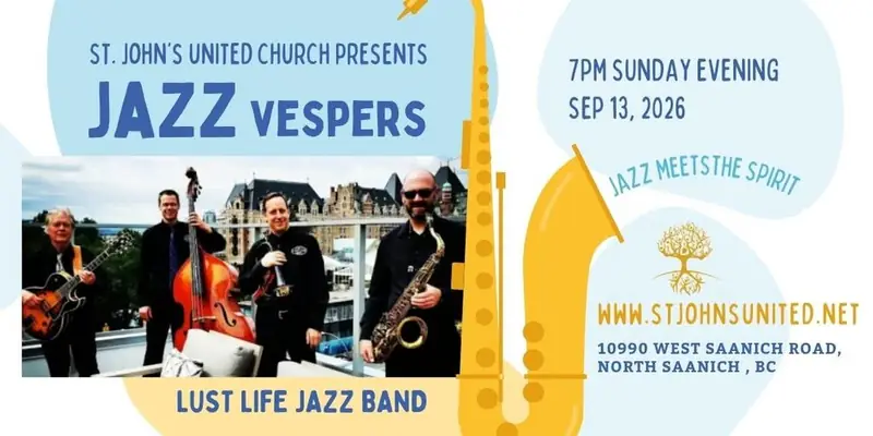 Lust Life plays Candlelight Jazz at St John's United Church: Lust Life Jazz Band à St John's United Church North Saanich