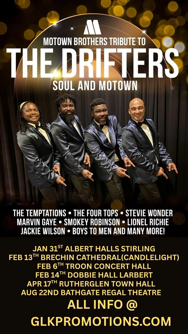 Motown Brothers Tribute to The Drifters, Soul and Motown at Howden Park Centre