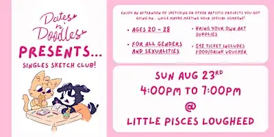 Dates n' Doodles - Singles Sketch Club (Ages 20 - 28) à Little Pisces Taiyaki & Soft Serve