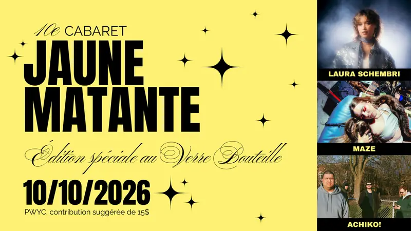 10e Cabaret Jaune Matante en Le Verre Bouteille