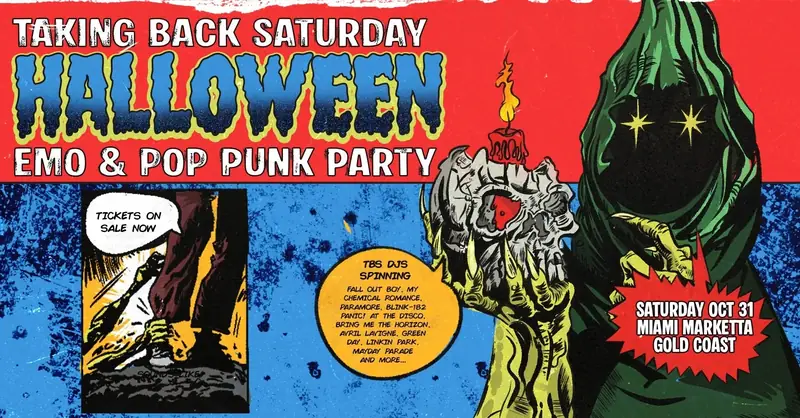 Taking Back Saturday Halloween: Emo & Pop Punk Party at Miami Marketta
