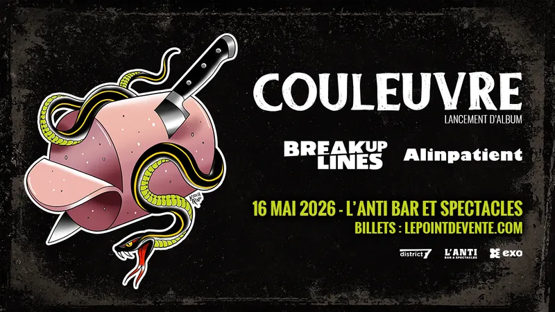 COULEUVRE (Lancement d’album) at L'Anti Bar & Spectacles