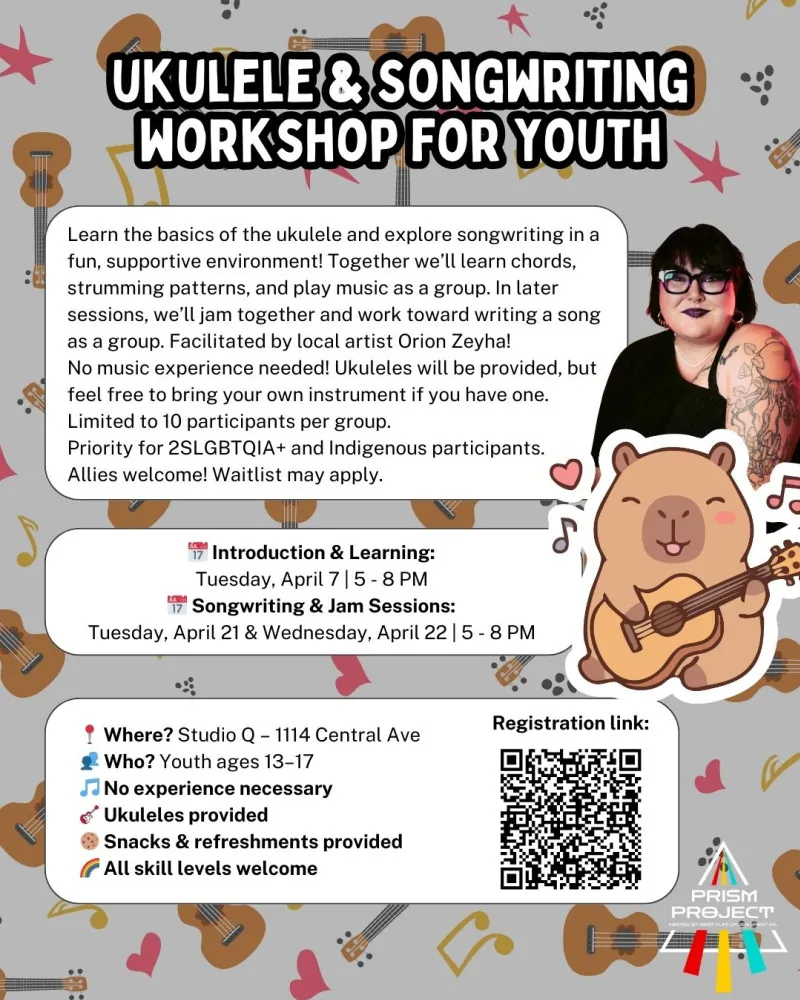 Ukulele Workshop for Youth! (13–17) at Saskatoon