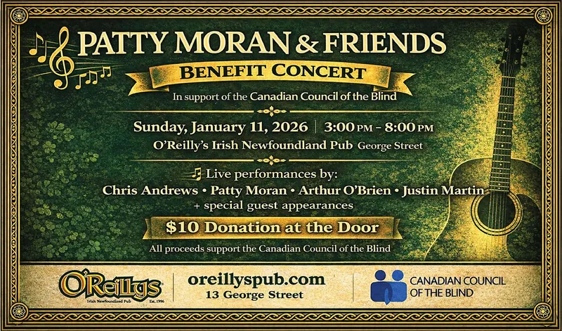 Patty Moran & Friends Benefit Concert à O’Reilly’s Irish Newfoundland Pub