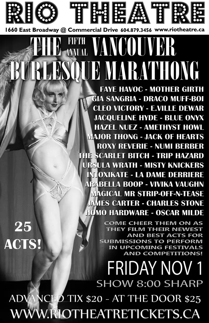 The Fifth Annual Vancouver Burlesque Marathong à Rio Theatre