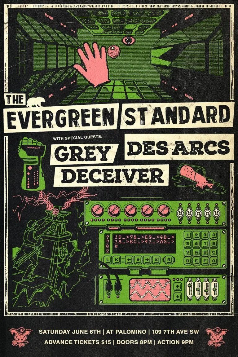 The Evergreen Standard, Des Arcs and Grey Deceiver at The Palomino Smokehouse and Social Club