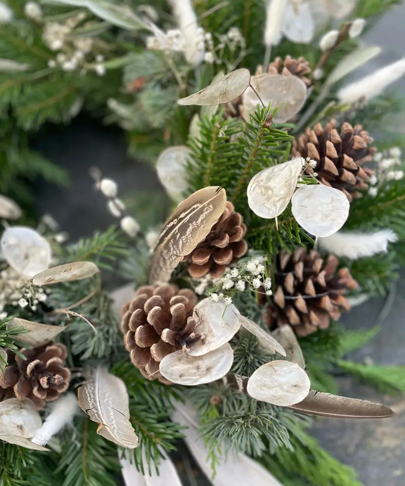 Christmas wreath making