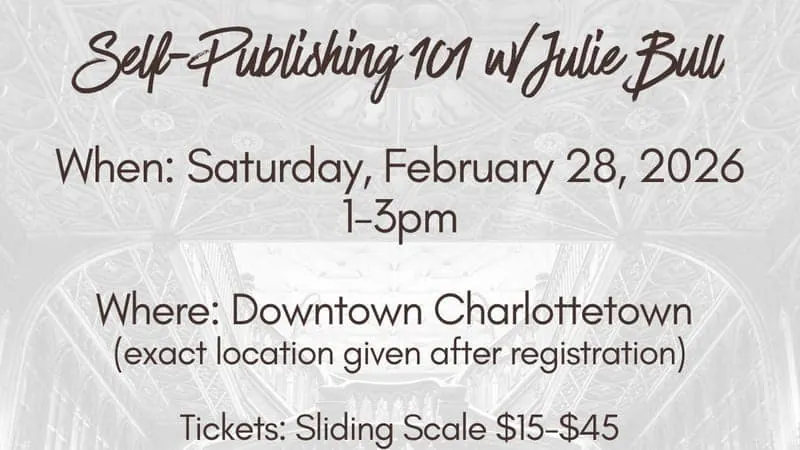 Self-Publishing 101 w/Julie Bull at Downtown Charlottetown