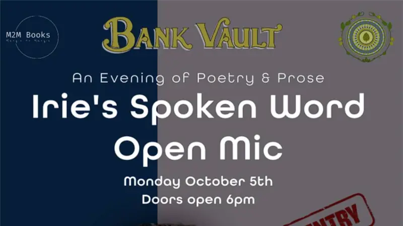 Irie’s Spoken Word Open-Mic en Bank Vault