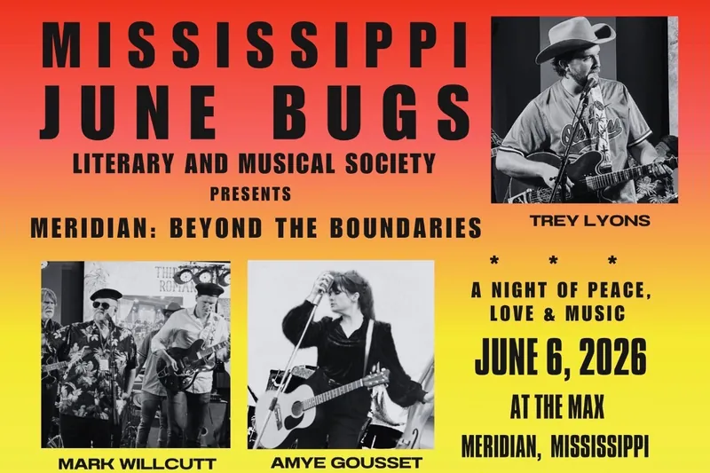 Mississippi June Bugs Literary and Musical Society Presents: Meridian Beyond The Boundaries — A Night of Peace, Love and Music
