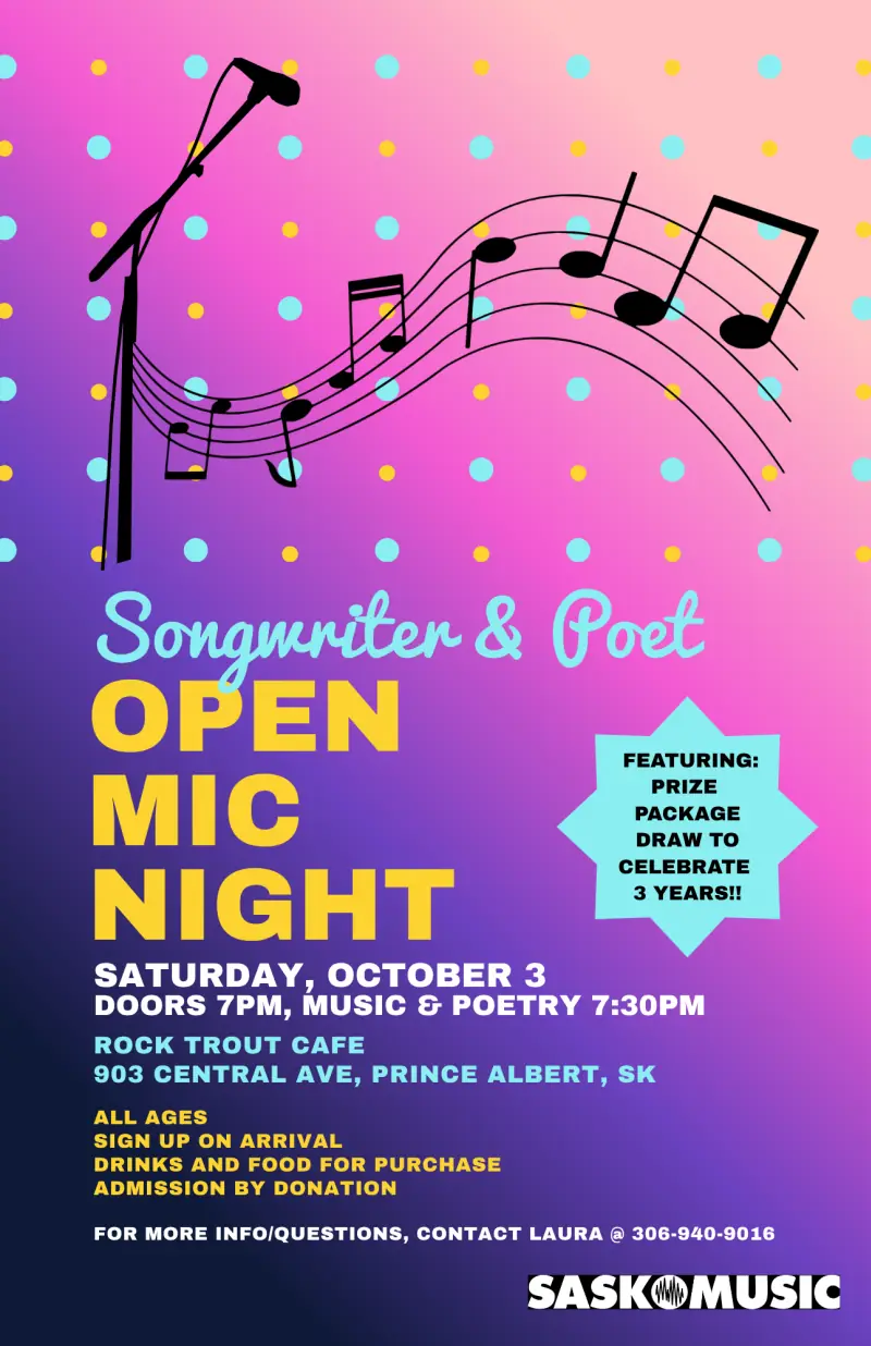 Fall Songwriters & Poets Open Mic à Rock Trout Cafe