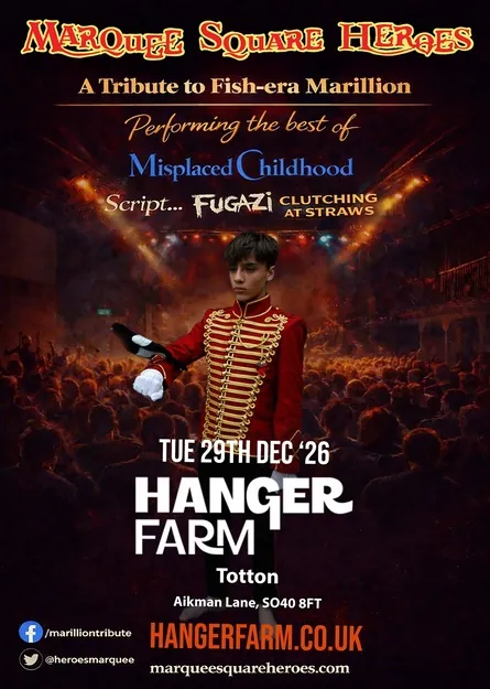 A Tribute to Fish-Era Marillion from Marquee Square Heroes en Hanger Farm Arts Centre
