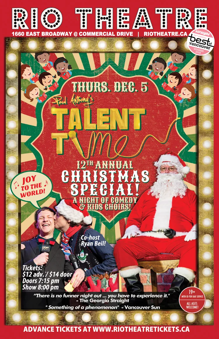 Paul Anthony’s Talent Time’s Christmas Special à Rio Theatre