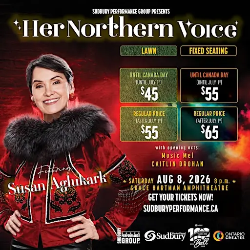 Sudbury Performance Group presents Susan Aglukark at Grace Hartman Amphitheatre