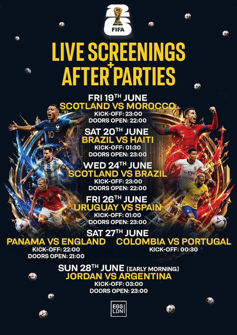Football Viewing: Colombia v Portugal & Jordan v Argentina (Live Screening)
