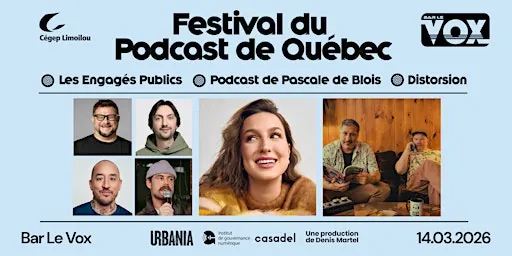 Le Festival du podcast de Québec Le Vox - 14 en Bar Le Vox