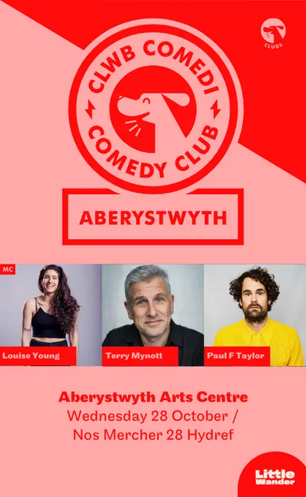 Clwb Comedi en Aberystwyth Arts Centre