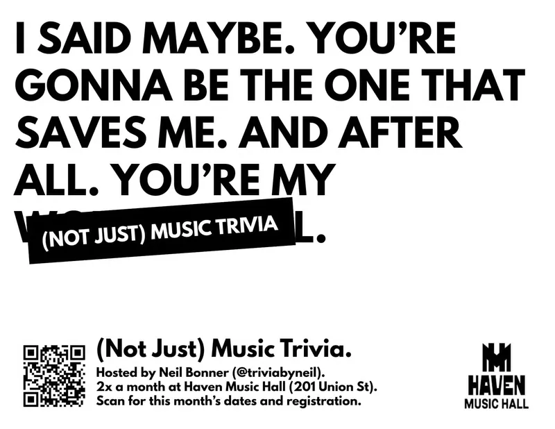 (Not Just) Music Trivia’s Neil Bonner! — Haven Music Hall & Café at Haven Music Hall