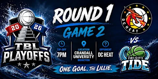 DC Heat vs. Tri-City Tide (Round 1, Game 2) à Crandall University