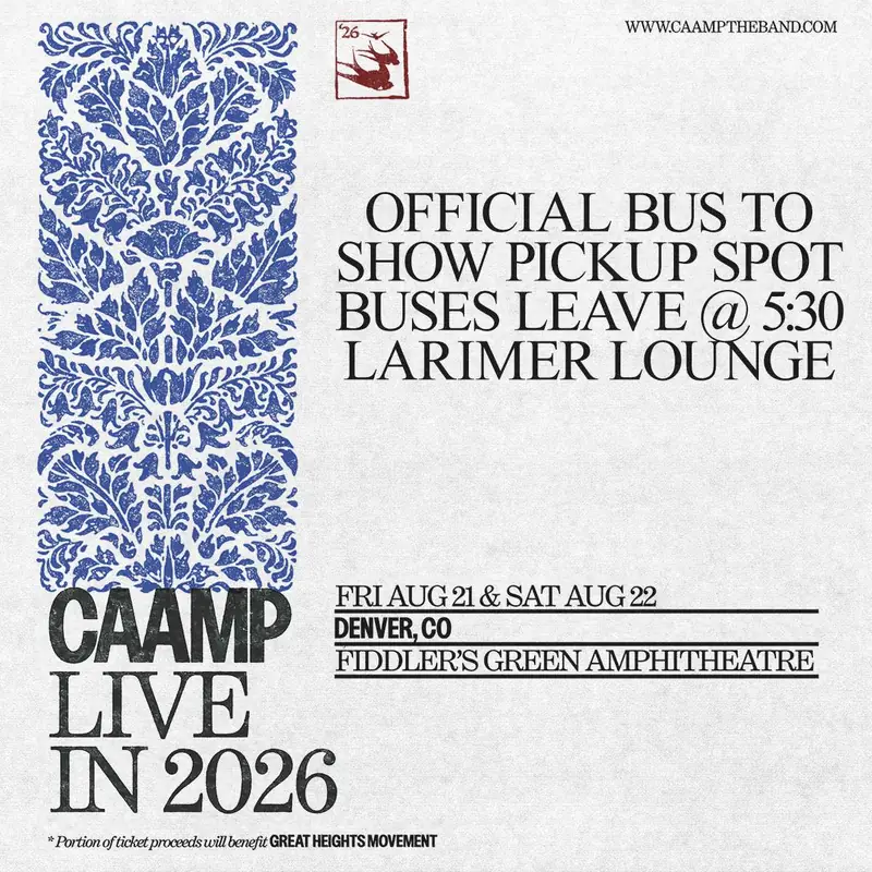 Caamp Bus To Show Pickup Spot (FREE EVENT) at Larimer Lounge
