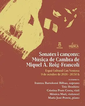 Sonates i cançons: Música de Cambra Miquel A. Roig Francolí. à Espacio Cultural Can Ventosa