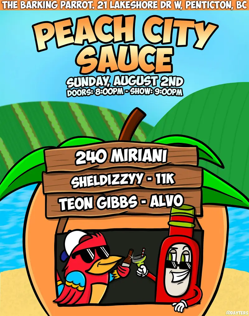 THE BARKING PARROT PRESENTS: PEACH CITY SAUCE at The Barking Parrot