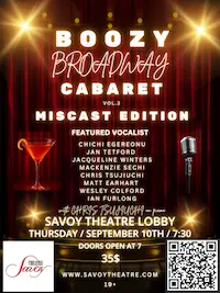 Boozy Broadway Cabaret at Savoy Theatre