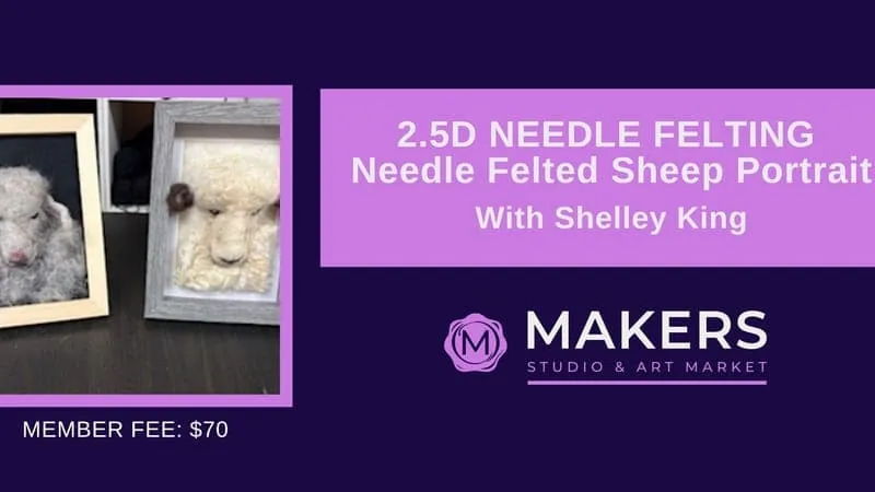 2.5D Needle Felted Sheep Portrait