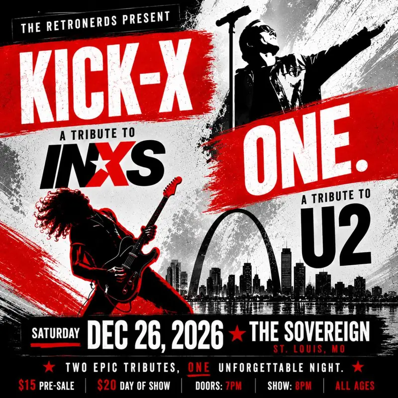 The RetroNerds Present: KICK X – A Tribute to INXS and ONE. – A Tribute to U2 at Old Rock House