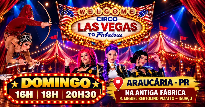 Domingo|16h en Antiga Fábrica - R. Miguel Bertolino Pizatto - Iguaçu, Araucária - PR