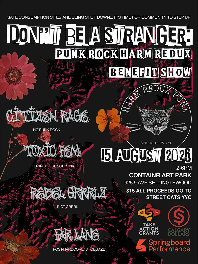 Don’t be a Stranger: PUNK ROCK HARM REDUX BENEFIT SHOW at 925 9 Ave SE