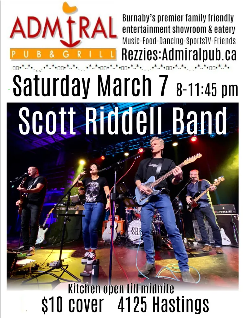 Scott Riddell band à Admiral Pub