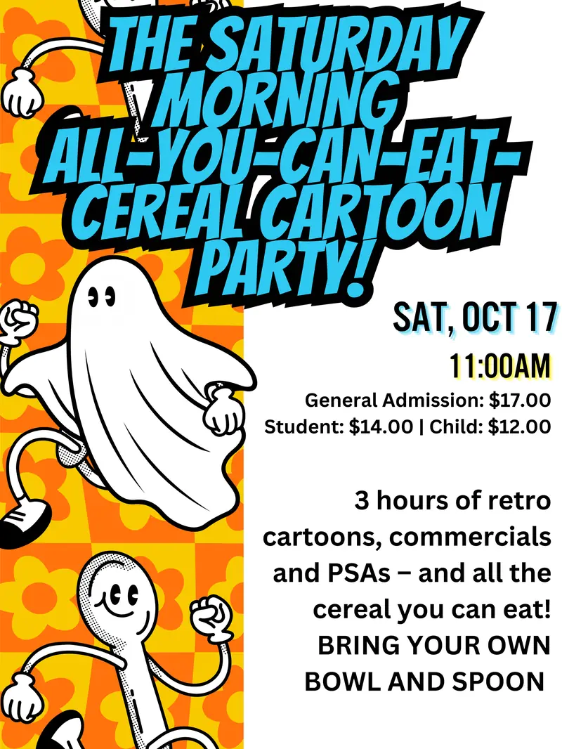 The Saturday Morning All-you-can-eat Cereal Cartoon Party Halloween Edition à Al Whittle Theatre