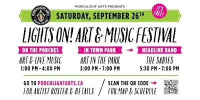 Porchlight Arts presents "Lights On" Music and Art in the Streets of Aurora at Aurora Town Park