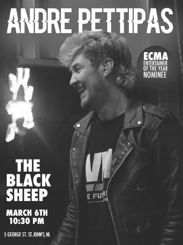 Andre Pettipas ECMA Nominee: Entertainer of The Year for 2026 at The Black Sheep
