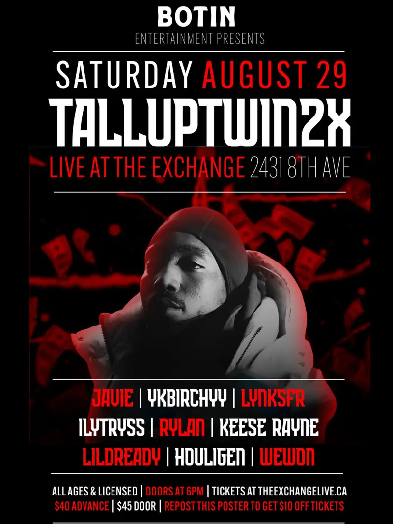 Talluptwin2x Live at The Exchange at Exchange/The Club