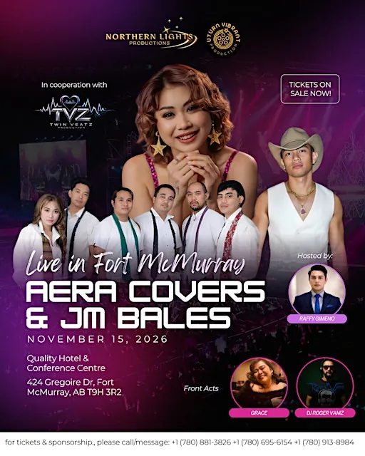 Aera Covers & JM Bales Concert Tour at Quality Hotel & Conference Centre