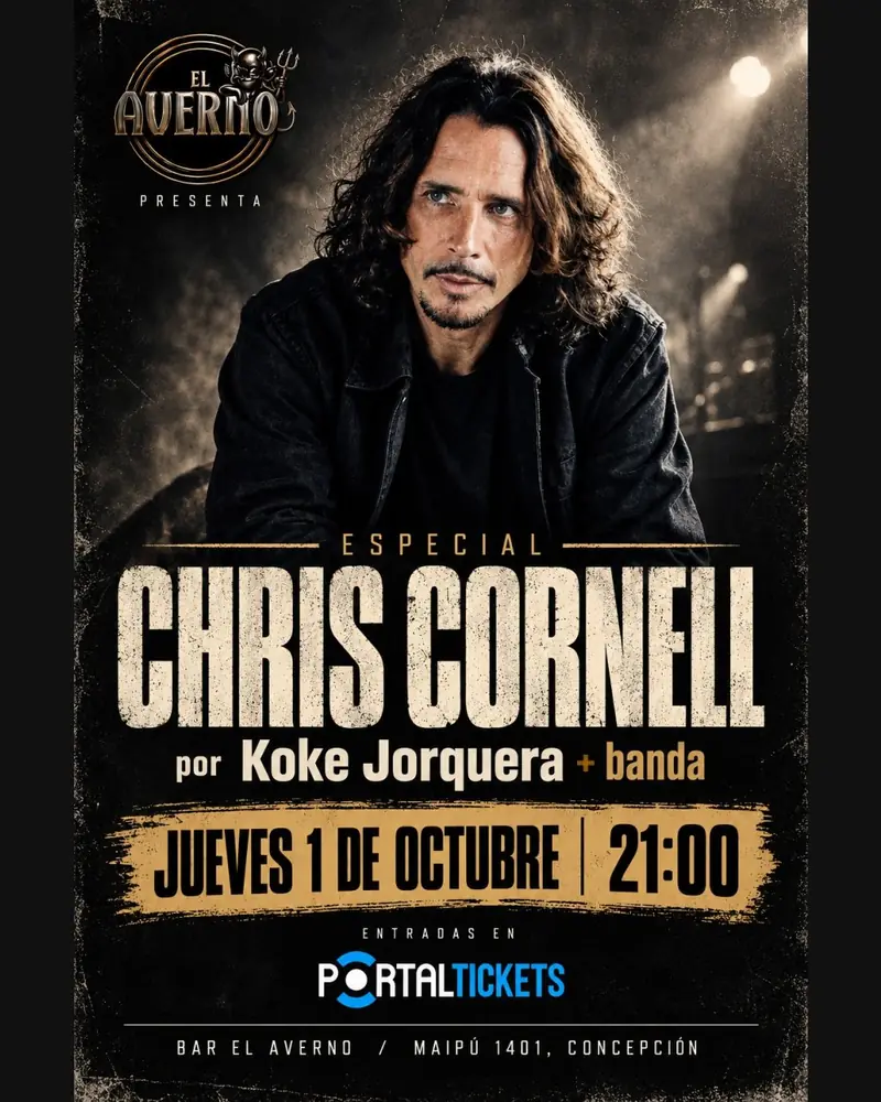 TRIBUTO A CHRIS CORNELL: ESPECIAL EN VIVO EN EL AVERNO, CONCEPCIÓN en Bar Averno
