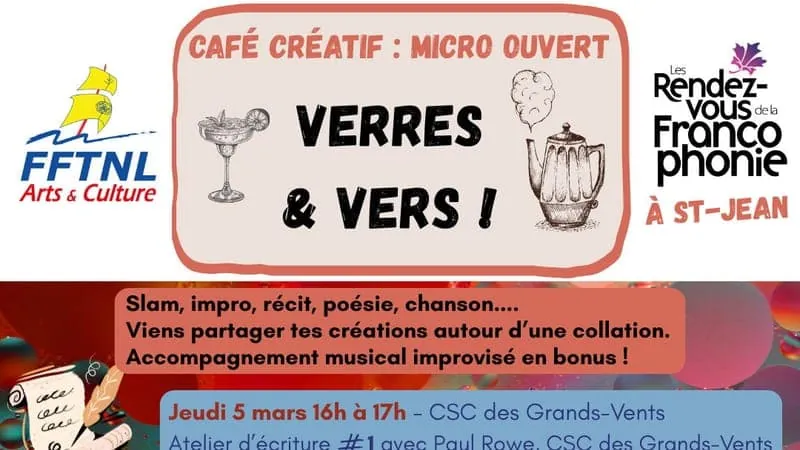 Verres et Vers/Glasses & Verses! @ The Battery Cafe at The Battery Cafe