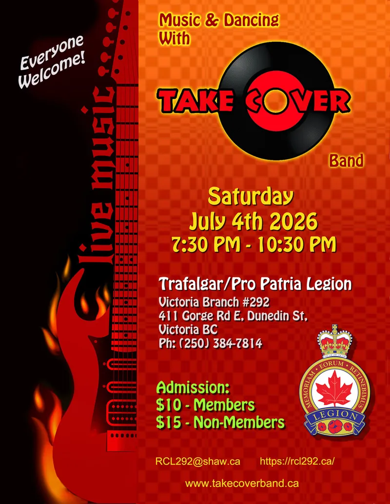 Take Cover Band at Pro Patria Legion: Take Cover Band Victoria at Pro Patria Legion
