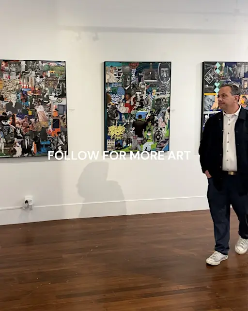 Collage and chill out in a Gallery à nvrlnd. arts foundation